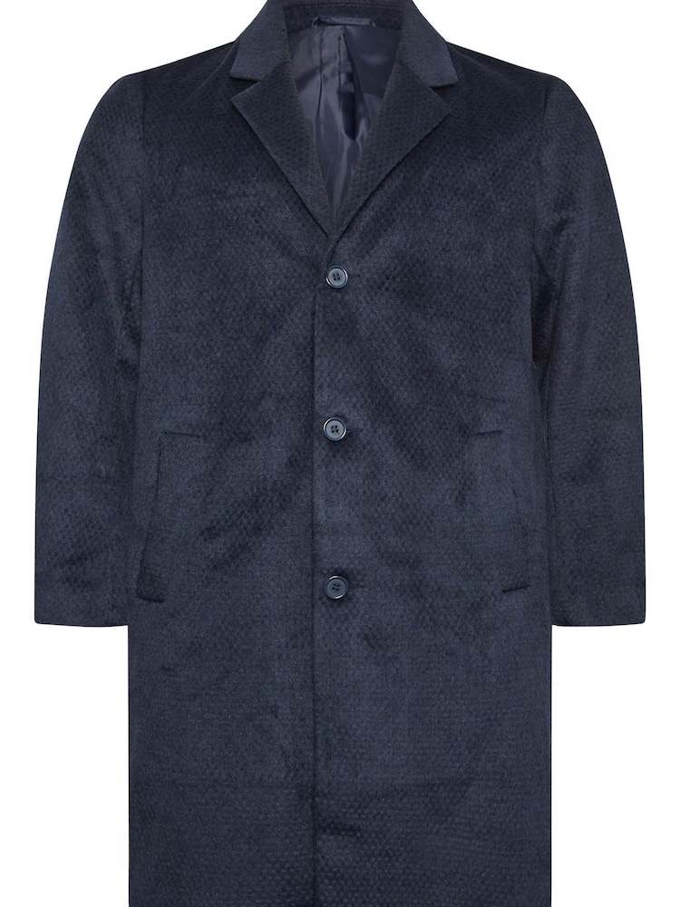 BadRhino Big & Tall Navy Blue Single Brested Coat - Image 2 of 3