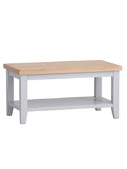 K Interiors Grey Oak Windsor Solid Wood Small Coffee Table - Image 2 of 5