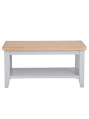 K Interiors Grey Oak Windsor Solid Wood Small Coffee Table - Image 3 of 5