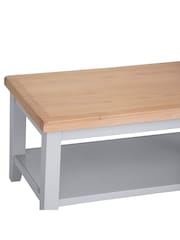 K Interiors Grey Oak Windsor Solid Wood Small Coffee Table - Image 4 of 5