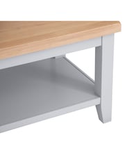 K Interiors Grey Oak Windsor Solid Wood Small Coffee Table - Image 5 of 5