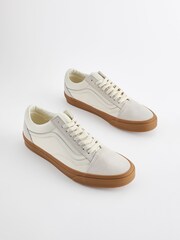 Kremowy - Męskie trampki na gumowej podeszwie Vans Old Skool - Image 1 of 6