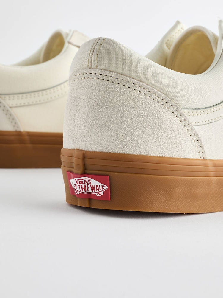 Kremowy - Męskie trampki na gumowej podeszwie Vans Old Skool - Image 3 of 6