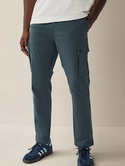 Blue Slim Lightweight Stretch Cargo Utility Trousers - Image 1 of 10