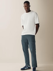 Blue Slim Lightweight Stretch Cargo Utility Trousers - Image 2 of 10