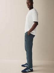 Blue Slim Lightweight Stretch Cargo Utility Trousers - Image 3 of 10