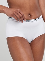 White/Black/Grey Midi Logo Knickers 4 Pack - Image 5 of 8
