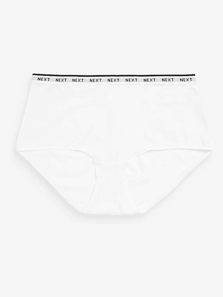 White/Black/Grey Midi Logo Knickers 4 Pack - Image 7 of 8