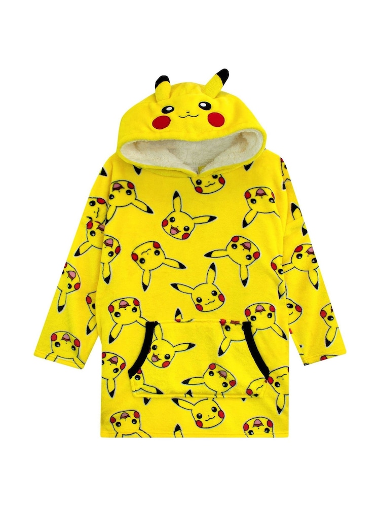 Character Yellow Pokemon Fleece Lounge Blanket Hoodie - Image 1 of 3