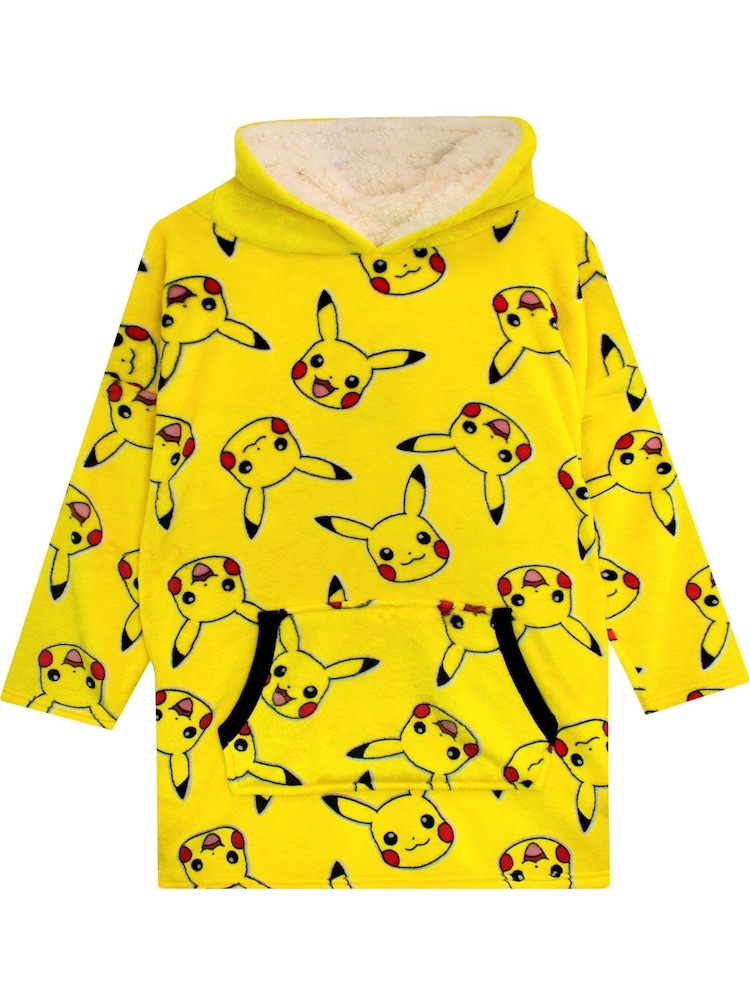 Character Yellow Pokemon Fleece Lounge Blanket Hoodie - Image 2 of 3
