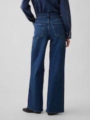 Gap Medium Wash High Waisted Stride Wide-Leg Jeans - Image 2 of 5