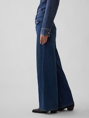 Gap Medium Wash High Waisted Stride Wide-Leg Jeans - Image 3 of 5