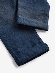 Navy Linen Blend Pull-On Trousers (3mths-7yrs) - Image 10 of 10