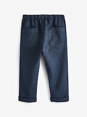 Navy Linen Blend Pull-On Trousers (3mths-7yrs) - Image 7 of 10