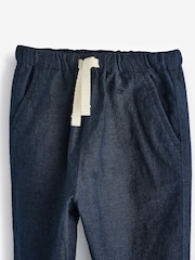 Navy Linen Blend Pull-On Trousers (3mths-7yrs) - Image 8 of 10