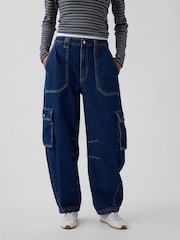 Φαρδύ τζιν Gap High Waisted Stride - Εικόνα 1 από 5