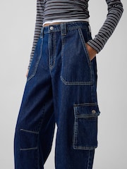 Φαρδύ τζιν Gap High Waisted Stride - Εικόνα 5 από 5