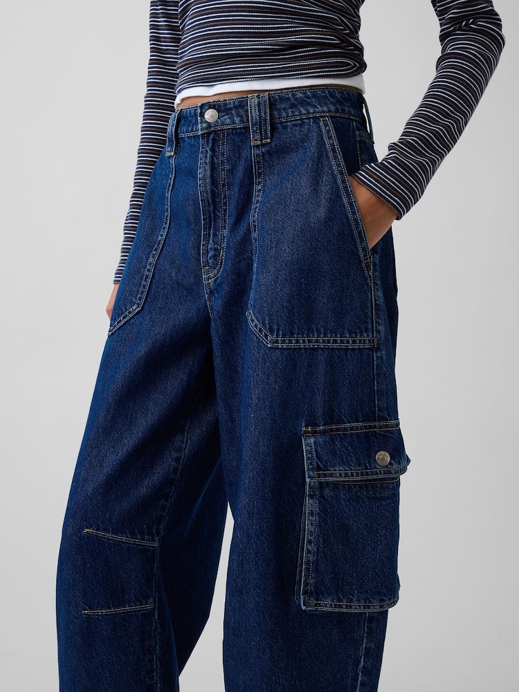 Φαρδύ τζιν Gap High Waisted Stride - Εικόνα 5 από 5