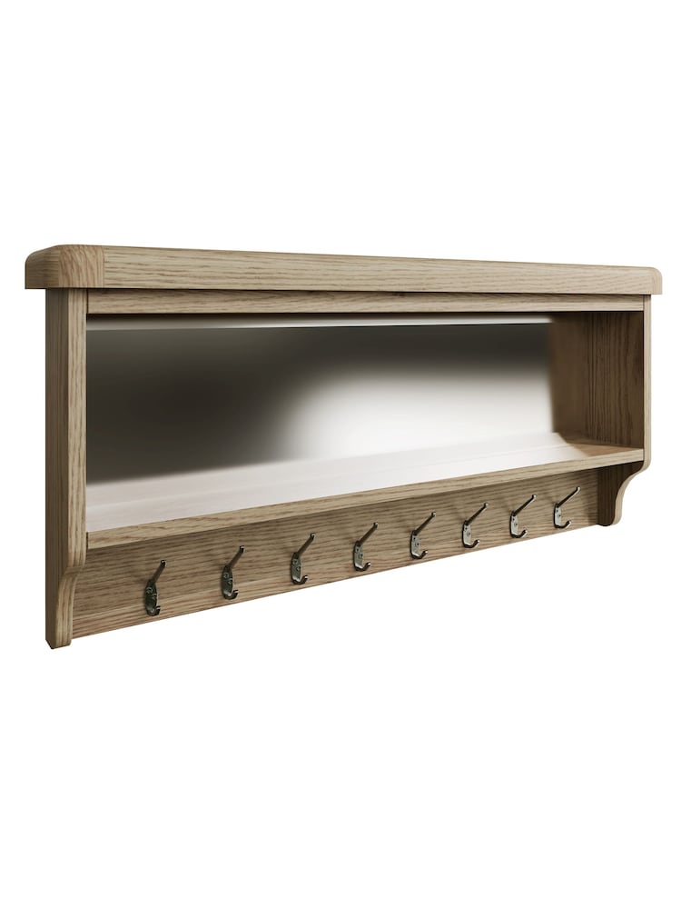 K Interiors Smoked Oak Embleton Solid Wood Hall Bench Top - Image 2 of 6