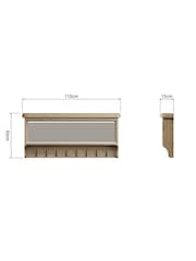 K Interiors Smoked Oak Embleton Solid Wood Hall Bench Top - Image 6 of 6