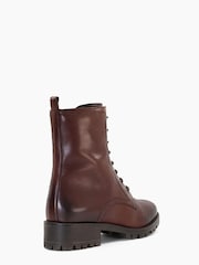 Dune London Brown Prestone Cleated Sole Lace-Up Hiker Boots - Image 3 of 6