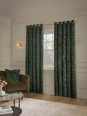 Paoletti Aurelio Chenille Lined Eyelet Curtains - Bilde 2 av 4