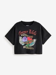 Black Tattoo Stud Graphic T-Shirt (3-16yrs) - Image 1 of 3