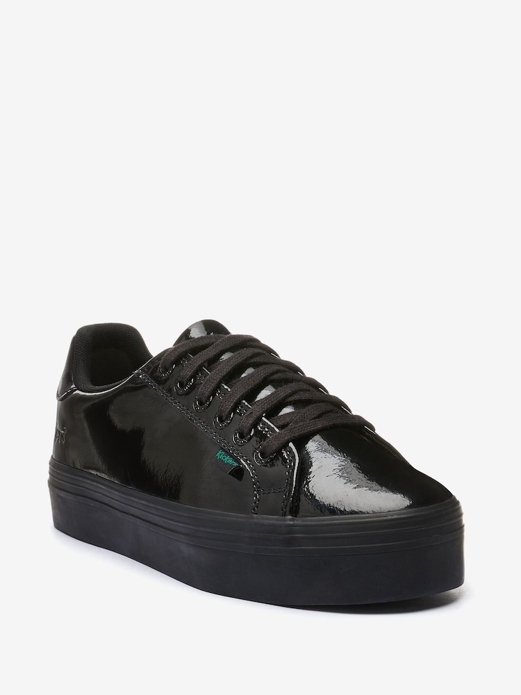 Kickers Black Youth Tovni Stack Patent Leather Shoes - Image 2 of 4
