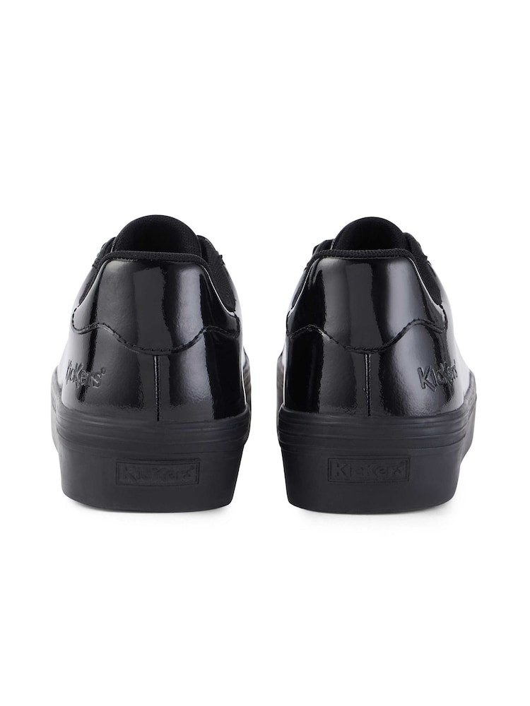 Kickers Black Youth Tovni Stack Patent Leather Shoes - Image 4 of 4