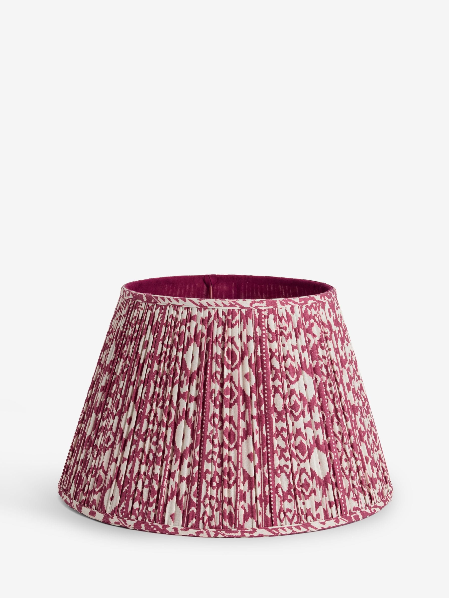Berry Red Geo Pleated Lamp Shade