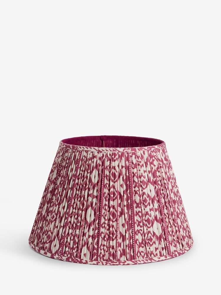 Berry Red Geo Pleated Lamp Shade - Image 1 of 5