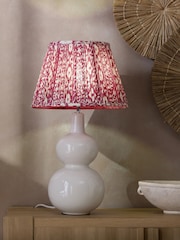 Berry Red Geo Pleated Lamp Shade - Image 2 of 5