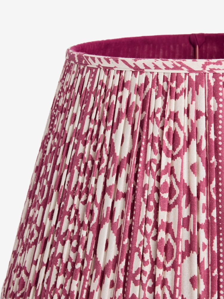 Berry Red Geo Pleated Lamp Shade - Image 5 of 5