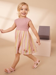 Pink Pink Stripe Dress (3mths-7yrs) - Image 1 of 8