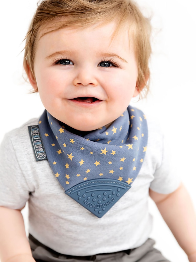 Cheeky Chompers Teething Dribble Baby 100% Cotton Bibs 3 Pack - Image 2 of 10