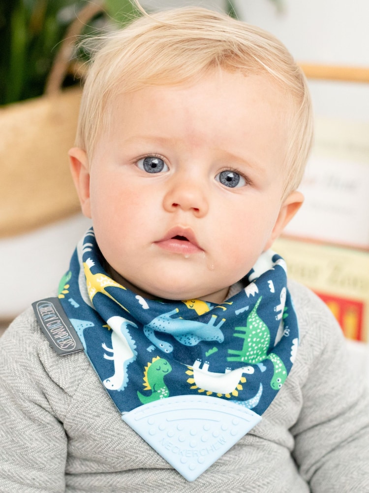 Cheeky Chompers Teething Dribble Baby 100% Cotton Bibs 3 Pack - Image 3 of 10