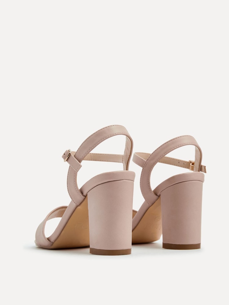 Linzi Nude Skyline Open Back Barely There Block Heeled Sandals - Image 5 of 5