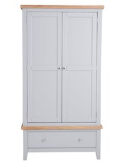 K Interiors Grey Windsor Solid Wood Double, 1 Drawer Wardrobe - Image 2 of 6