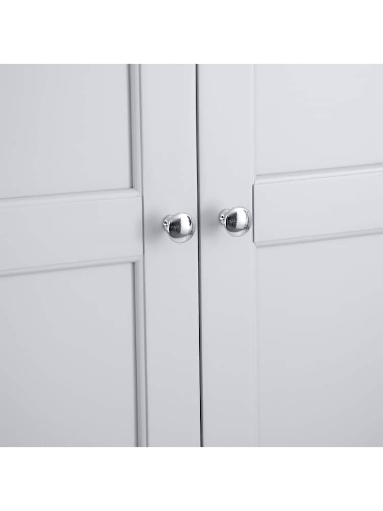 K Interiors Grey Windsor Solid Wood Double, 1 Drawer Wardrobe - Image 6 of 6