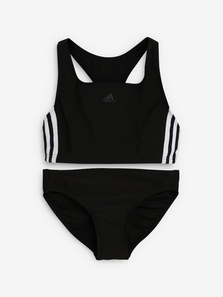 adidas Black 3-Stripes Bikini - Image 1 of 5