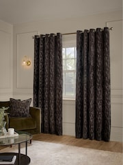 Paoletti Aurelio Chenille Lined Eyelet Curtains - Bilde 2 av 4