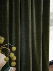 Yard Lichen Heavy Chenille Lined Eyelet Curtains - Image 4 of 4