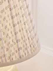 Neutral Woodblock Pleated Lamp Shade - Image 4 of 5