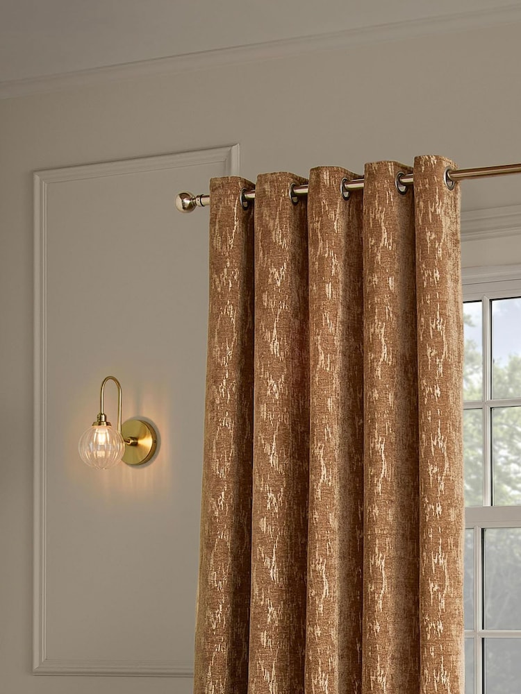 Paoletti Aurelio Chenille Lined Eyelet Curtains - Bilde 1 av 4