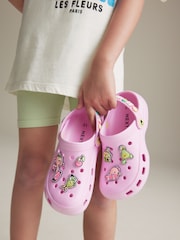Pink Character Badge Clogs - Image 1 of 8