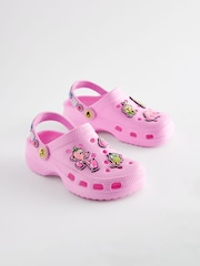 Pink Character Badge Clogs - Image 4 of 8