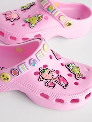 Pink Character Badge Clogs - Image 6 of 8