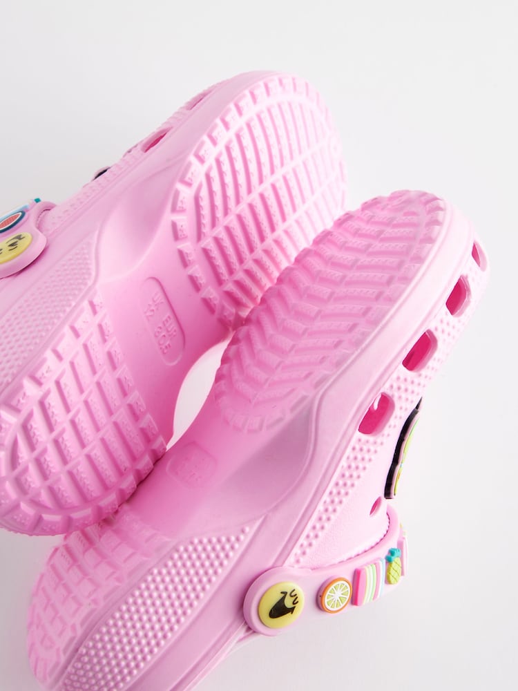 Pink Character Badge Clogs - Image 8 of 8
