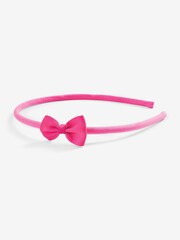 JoJo Maman Bébé Fuchsia Bow Aliceband - Image 1 of 1