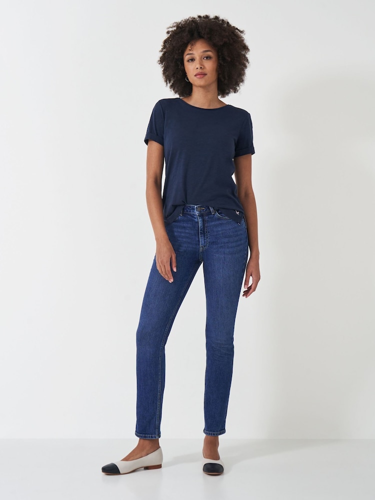 Crew Clothing Navy Blue Straight Jeans - Image 1 of 5